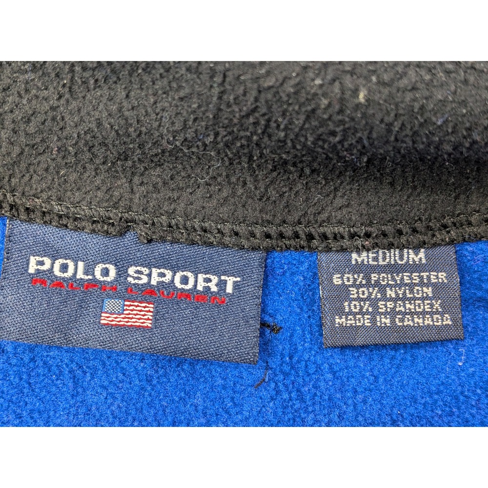 Polo Sport Ralph Lauren Mens Size Medium Blue Fleece Full Zip Jacket Activewear - Picture 5 of 10